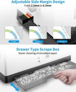MAKEASY Spiral Coil Binding Machine for LTR/A4 - Disengaging Pins - 4 to 1 Pitch - 20 Sheet Punch Capacity - Electric Coil Inserter - Adjustable Side Margin, with Free 100pcs Coil Spines & Crimper - Image 4